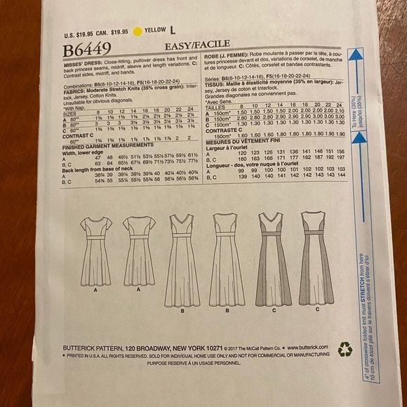 Butterick sewing pattern - Picture 2 of 2